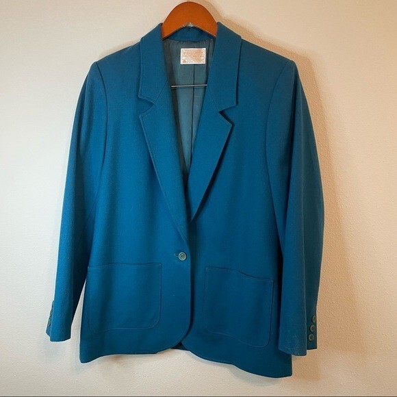 Pendleton Teal Virgin Wool Lined Jacket Women's S… - image 1