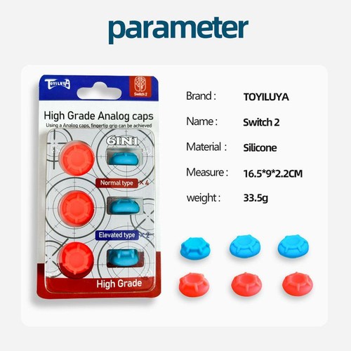 for Switch2 Joystick Cap Generation Handle Silicone Protection Button Height Cap - Picture 3 of 14