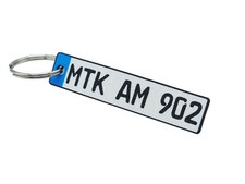 Personalisierter Schlüsselanhänger Kennzeichen Nummernschild Geschenk KFZ Auto
