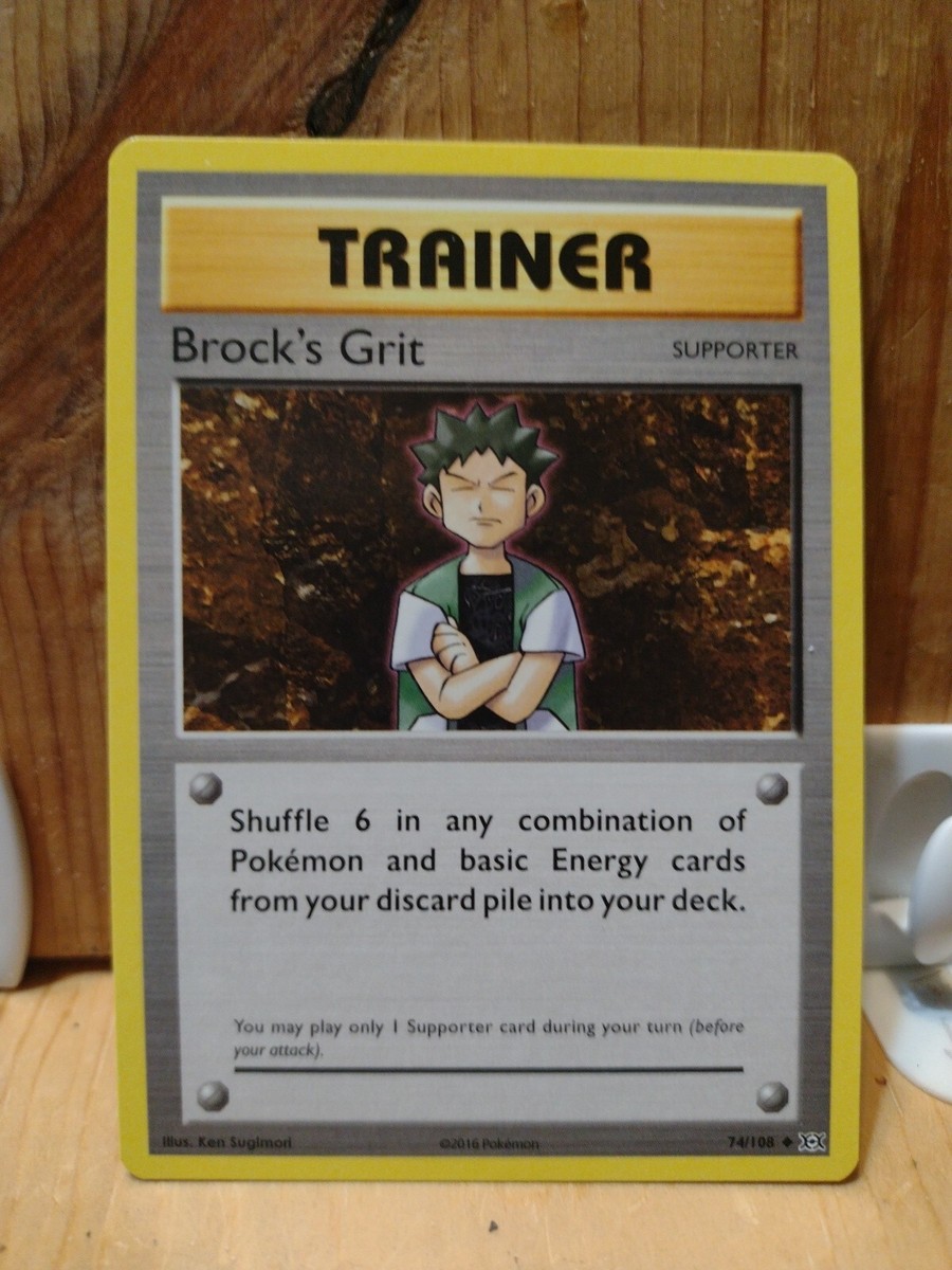 Pokemon Card 2016: TRAINER: Brock's Grit 74/108