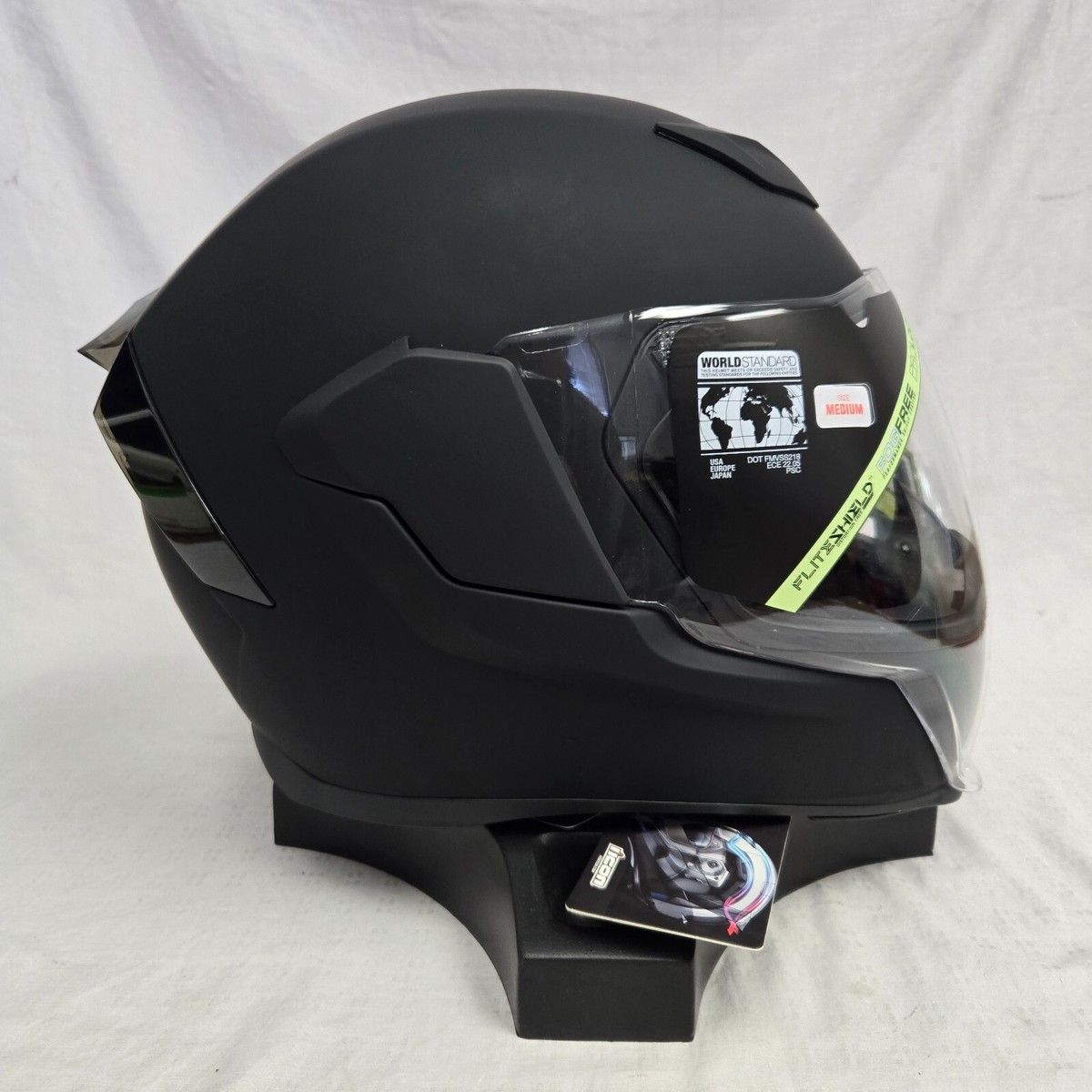 Icon Airflite Full Face Motorcycle Helmet Rubatone Black Medium