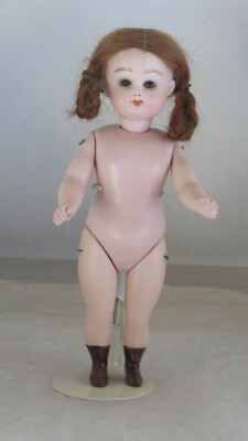Doll Mignonnette Puppe Repro  K2 : Kestner 16 cm, Bisque, Mohair Châtain
