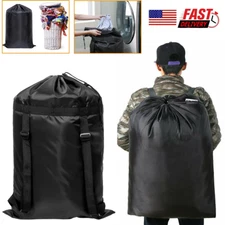 Large Drawstring Black 36*24inch Backpack Heavy Duty Washing Clothes Laundry Bag