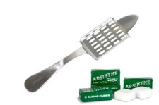 ABSINTHE GRILLE SPOON & 10 SUGAR CUBES + FREE SHIPPING !!!