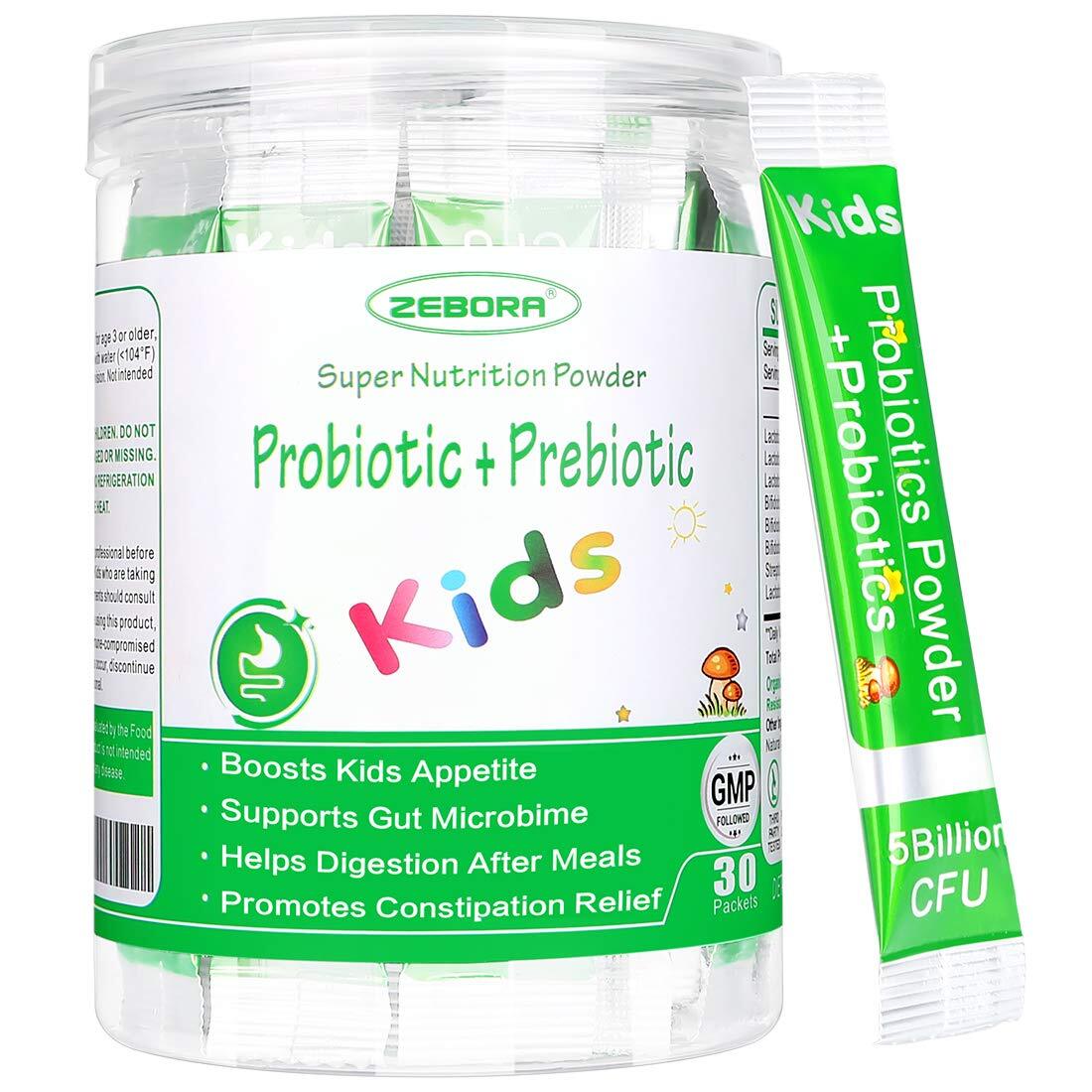 Zebora Kids Probiotic &Amp; Prebiotics Powder Age 3+ Support Children'S Digestive...