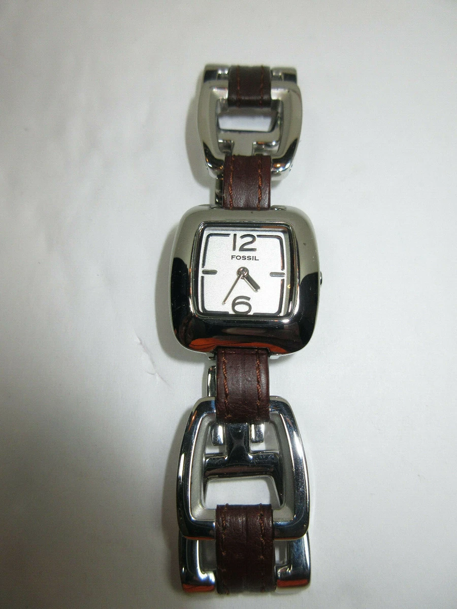 Fossil chrome watch sales