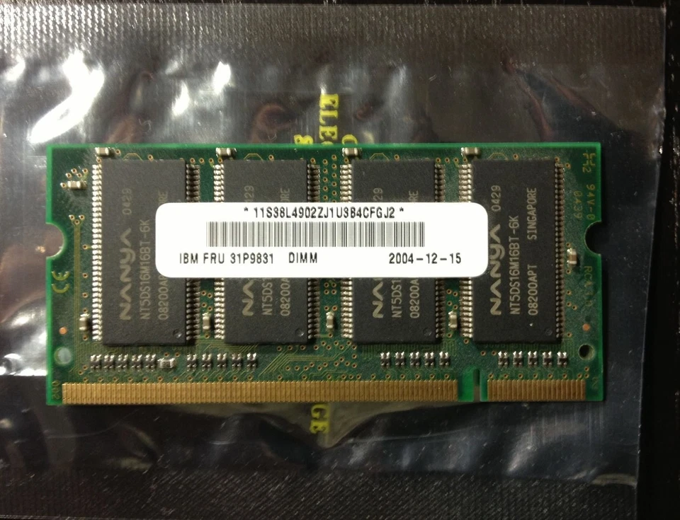 Nanya 256 MB DDR333 Mhz PC2700 SO-DIMM - NT256D64SH8BAGM-6K - Image 2 of 2