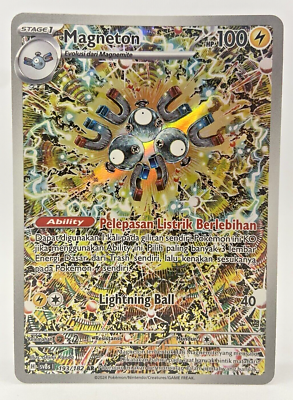 マグマロドン トレーディングカード Pokemon TCG Indonesia - Magneton 193/182 - Full Art Illustration
