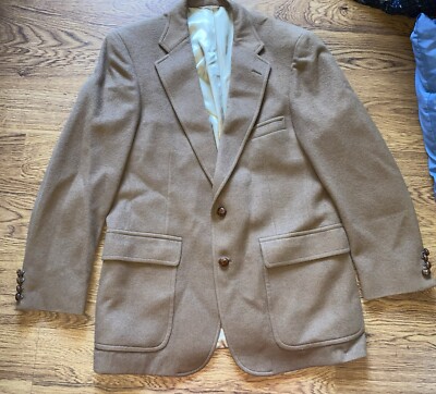 Vtg Saks Fifth Avenue Chaps Ralph Lauren Tan Blazer Camel Size 40