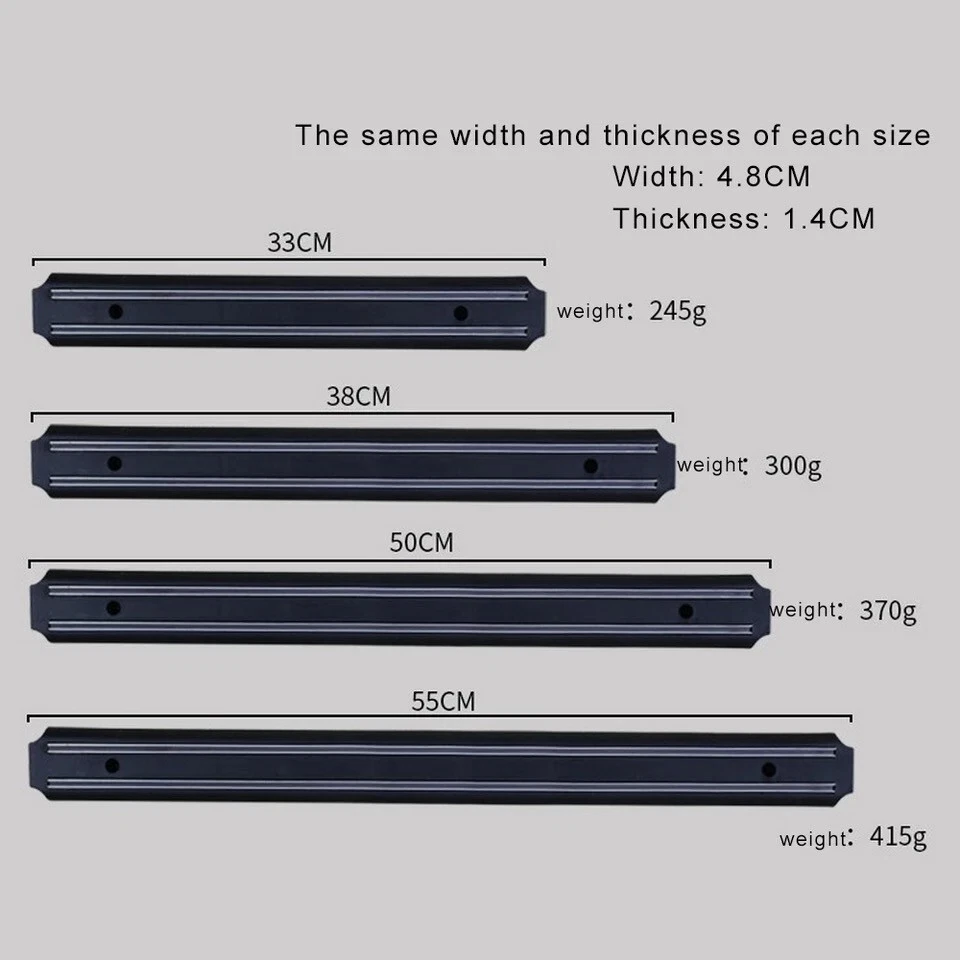 Wall Mount Magnetic Knife Scissor Storage Holder Rack Strip Kitchen Tool - Image 4 of 4