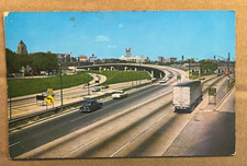 POSTCARD - 1960 USED - JUNCT. OF LODGE & EDSEL FORD EXPRESSWAYS, DETROIT, MICH
