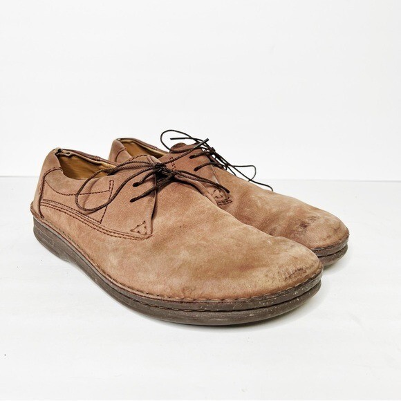 Birkenstock Footprints Tan Leather Lace Up Oxford Clogs Size 42 8 