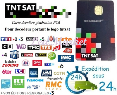 Carte TNTSAT Neuve - Accès Chaînes TV Française Astra 19.2 - Valable 4 Ans - Pour Décodeur Satellite
