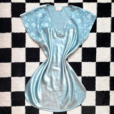 Vintage Blue Satin Slip L
