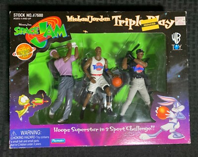 1996 MICHAEL JORDAN Triple Play Space Jam WB Action Figure Box Set