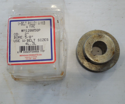 #ad #ad V Belt Pulley with Hub 120058 2quot; OD 5 8quot; Bore Use with Belt 4L 3L $15.01