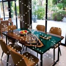 60 " Lusso Resina Epossidica Fiume Tavolo – Live Bordo Legno Slab – Cena /