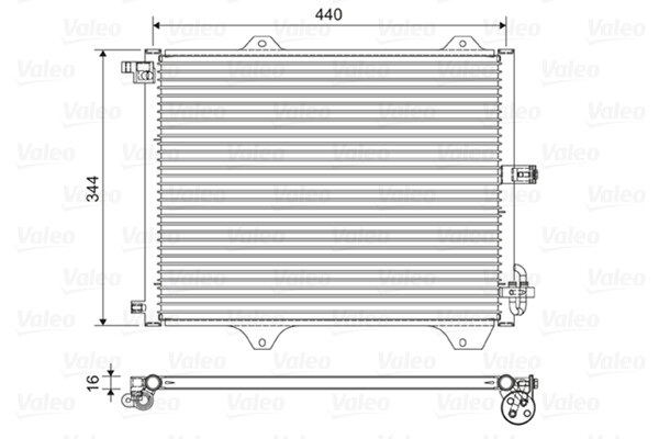 Condenseur de climatisation VALEO 822588 en aluminium pour berlines et monospaces