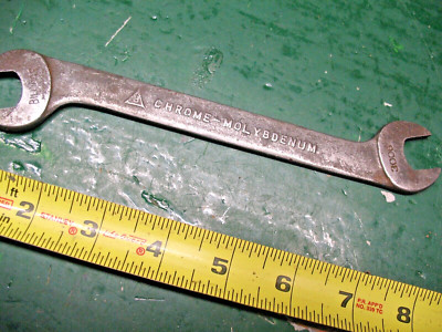 BILLINGS  3006  CHROME MOLY OPEN  ANGLED TAPPET WRENCH   7/16  & 3/8  CAP & SAE