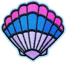 CUTE SHELL Colorful Shellfish Clam Sea Cartoon DIY Embroidered Sew Iron on Patch
