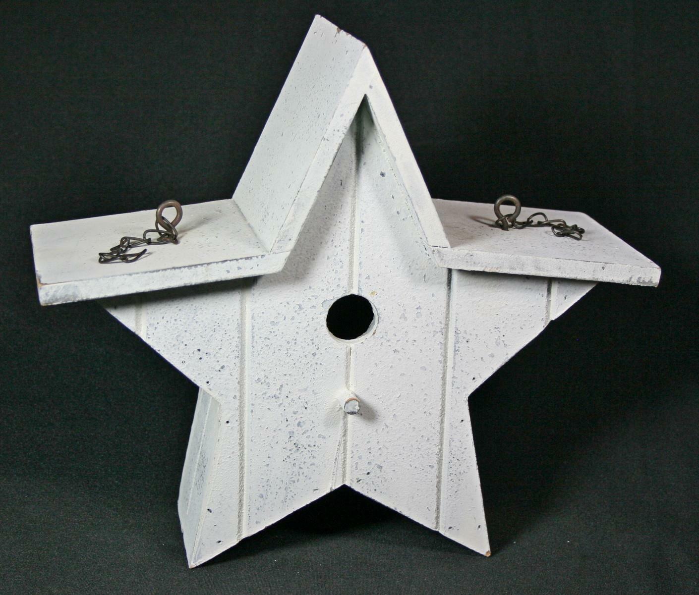 White Star Birdhouse Arrow Sign Replacement  Or Use As Hanging Birdhouse