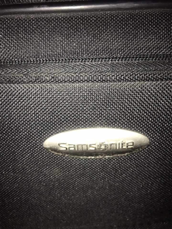 SAMSONITE Cabin Size Suitcase Grey Black Soft Shell Bag 2 Wheels eBay