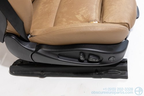 Used 1999-2006 BMW E46 325Ci 330Ci Convertible Front Seat Set in Naturbraun - Picture 6 of 14