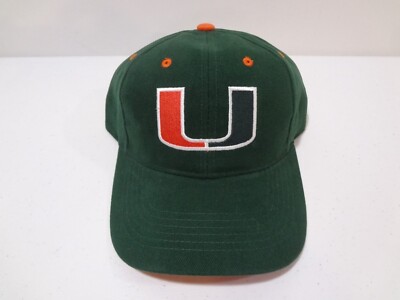 VTG NCAA Miami Hurricanes LOGO Strapback Hat HMI Headmaster Inc NEW NWOT Sample