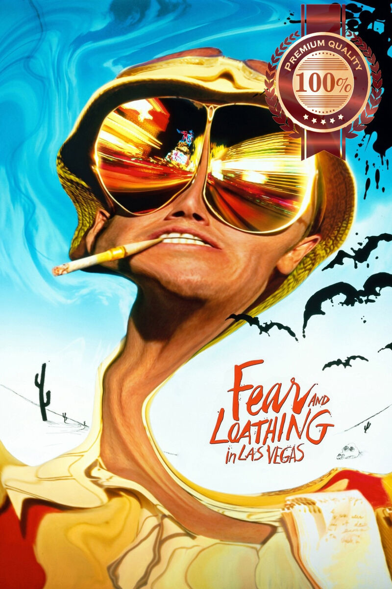 FEAR AND LOATHING IN LAS VEGAS 1998 ORIGINAL 90s MOVIE PRINT PREMIUM POSTER FEAR AND LOATHING IN LAS VEGAS 1998 ORIGINAL 90s MOVIE PRINT PREMIUM POSTER