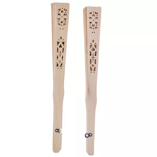 (3pack) Natural Wood Large Lace Floral Folding Hand Held Chinese Fans US - Bild 3 von 8