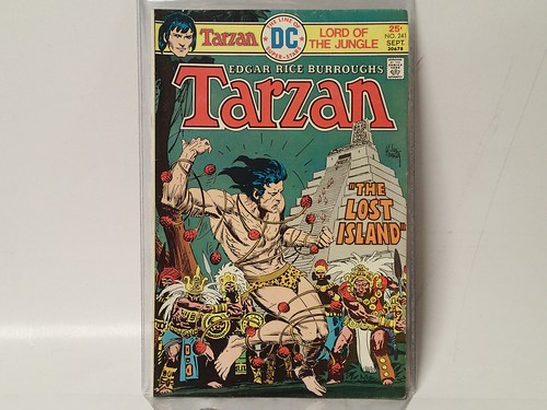 TARZAN Lord Jungle #241 DC Comics 1975 FN Edgar Rice Burroughs Joe Kubart Art - 第 1/2 張圖片