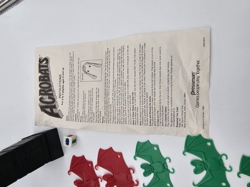 Juego familiar de equilibrio Acróbatas Bat Battiest 1989 Pressman casi completo de colección - Imagen 11 de 15
