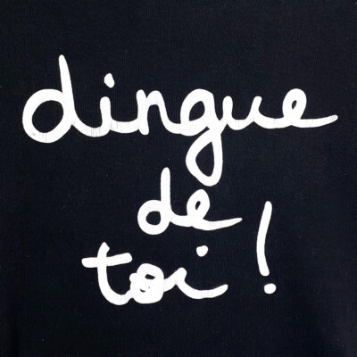 T-shirt Vintage Jennyfer – Motif Artiste Ben – Années 90 – Noir, Taille M