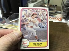 JOE NOLAN Reds 1981 FLEER Baseball Card #212 NM/MT From Vending Box