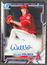 2021 Bowman Chrome 1st William Holmes Autograph Auto #CPA-WH Angels