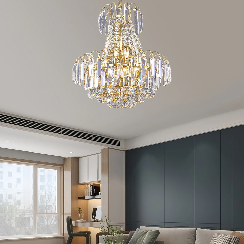 Luminária de teto moderna K9 luminária pendente luminária elegante lustre de cristal - Imagem 3 de 4