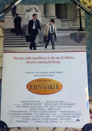 JOHN GRISHAM'S THE RAINMAKER (1997) ORIGINAL MOVIE POSTER