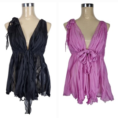 Emilio Pucci plissiertes griechisches Seidenoberteil mit Stretch - schwarz/pink - UK 10 oder 12