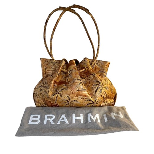 Brahmin Stratos Collection Slate Marlowe Nail Head  display picture 3