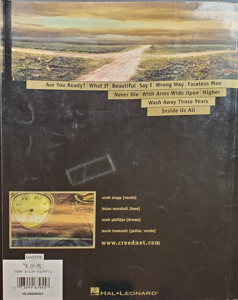 Creed Human Clay Guitar Tab Piano Sheet Music Song Book - Image 4 of 4