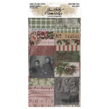 Tim Holtz ~ LARGE COLLAGE STRIPS ~ Christmas ~ Idea-ology