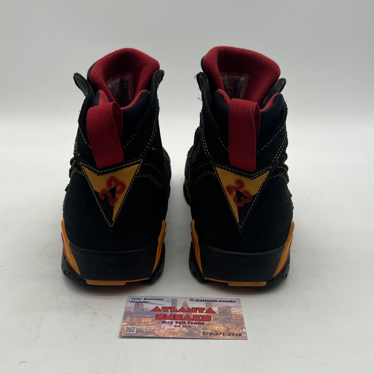 シューズ (50%off)NIKE AIRJORDAN 7 RETORO L Size 12 - Jordan 7 Retro Citrus Black Yellow Red Suede