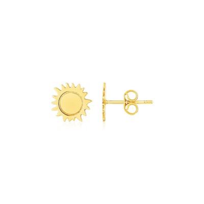 Ohrringe 14 Karat Gelbgold Sonne