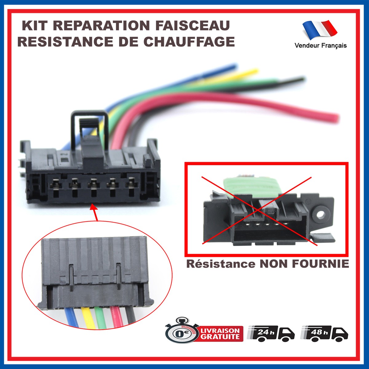 Résistance Ventilateur Chauffage + Faisceau Câblage Pour Fiat Grande Punto Qubo - Corsa D
