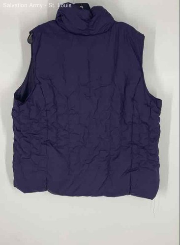 Lane Bryant Womens Purple Sleeveless Pockets Full-Zip Puffer Vest Size 22/24 - Picture 2 of 6