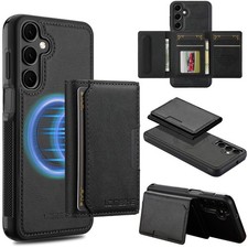 For Galaxy A14 A15 A34 A54 A55 A56 5G Magnetic Detachable Wallet Card Hard Case