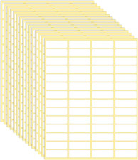 1680 Pcs Rectangle Labels 0.5" X 1.5" White Writable Name Label Stickers Blank P