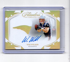 2024 Panini Flawless Greats Gold Holofoil Wes Welker Autograph #'d 2/25 Patriots