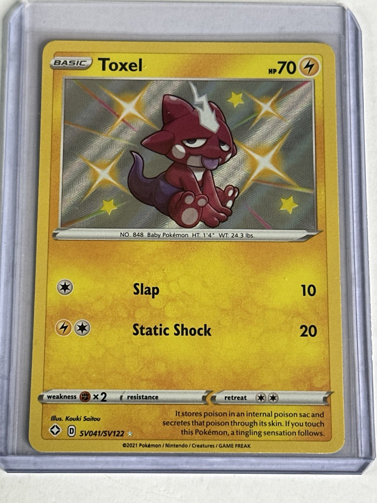 Toxel SV041/SV122 Shining Fates Holo Pokemon Card