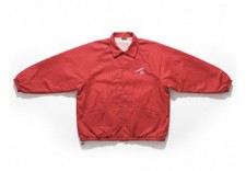 VTG Cardinal Brand Snap Red Jacket Windbreaker XL USA Made Hipster Fall Winter